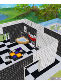 黑白格子小屋